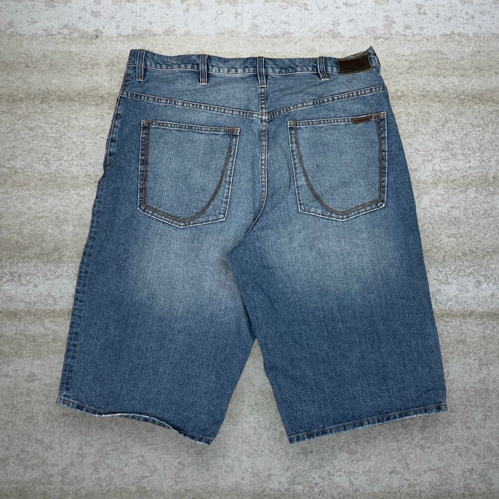 Vintage 90s Sean John Jean Shorts 38x16 Baggy Wide Leg Fit Light Wash 16" Inseam
